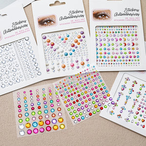 1Pcs Face Diamond Gem Sticker 5D Colorful Rhinestone Tattoo Eyeshadow