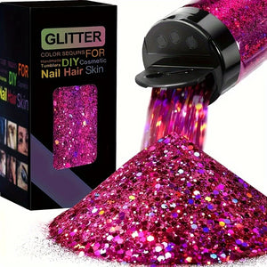 Holographic Chunky Glitter Sequins, 50g, Mixed Size Laser Sparkle