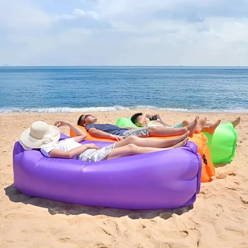 DIZETION Air Lazy Inflatable Sofa Bag Portable Camping Sofa Mattress