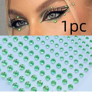 Makeup Diamond Stickers Colorful Sparkling 3D Jewelry Pearls Sticker
