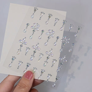 1Pcs Face Diamond Gem Sticker 5D Colorful Rhinestone Tattoo Eyeshadow