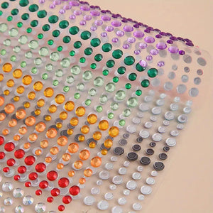 Makeup Diamond Stickers Colorful Sparkling 3D Jewelry Pearls Sticker