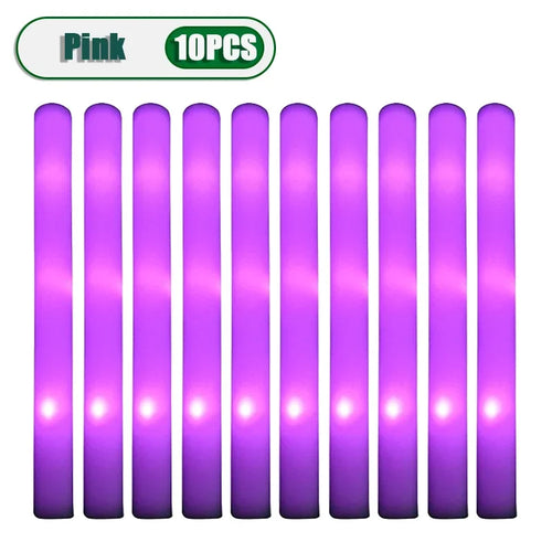 10PCS Glow Stick Music Festival Concert Support Glow Sticks Mardi Gras