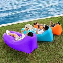DIZETION Air Lazy Inflatable Sofa Bag Portable Camping Sofa Mattress
