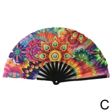 33cm Large Folding Hand Rave Fan Chinease/Japanese Gradient Colorful