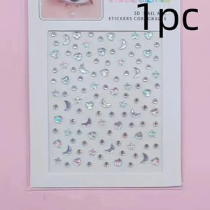 Makeup Diamond Stickers Colorful Sparkling 3D Jewelry Pearls Sticker
