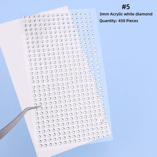 Mix 2mm/3/mm4mm Hair Pearls Stick on Self Adhesive Pearls Stickers