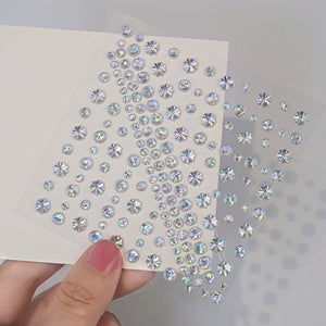 1Pcs Face Diamond Gem Sticker 5D Colorful Rhinestone Tattoo Eyeshadow