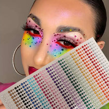1Pcs Face Diamond Gem Sticker 5D Colorful Rhinestone Tattoo Eyeshadow