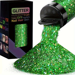 Holographic Chunky Glitter Sequins, 50g, Mixed Size Laser Sparkle