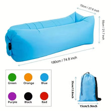 DIZETION Air Lazy Inflatable Sofa Bag Portable Camping Sofa Mattress