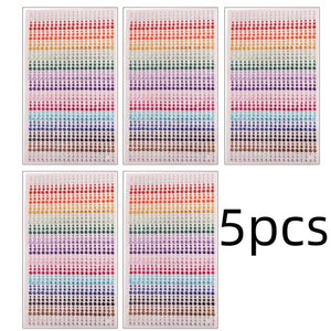 Makeup Diamond Stickers Colorful Sparkling 3D Jewelry Pearls Sticker