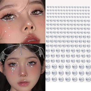 1Pcs Face Diamond Gem Sticker 5D Colorful Rhinestone Tattoo Eyeshadow