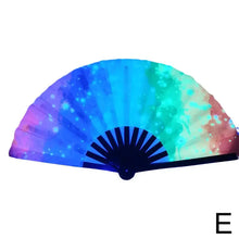 33cm Large Folding Hand Rave Fan Chinease/Japanese Gradient Colorful