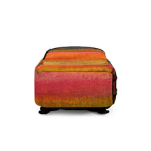 Backpack - Large Water-resistant Bag - Autumn Fall Watercolor Abstract