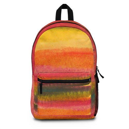 Backpack - Large Water-resistant Bag - Autumn Fall Watercolor Abstract