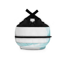 Backpack - Large Water-resistant Bag - Subtle Abstract Ocean Blue and