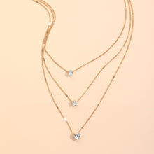 Zircon Necklace Multi-layer Five-pointed Star Love Water Drop Pendant