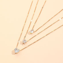 Zircon Necklace Multi-layer Five-pointed Star Love Water Drop Pendant