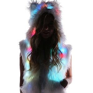 LED Faux Fur Vest