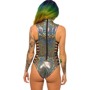 Holographic Festival Bodysuit