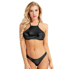 Shiny Faux Leather Crop Top